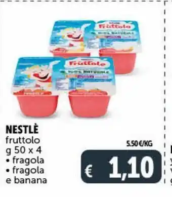 Nestlé fruttolo g 50 x 4 fragola * fragola e banana