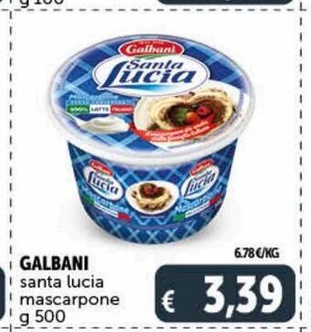 Deco Market Galbani santa lucia mascarpone g 500 offerta