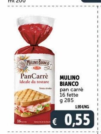Deco Market Mulino bianco pan carrè 16 fette g 285 offerta