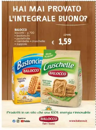 Balocco biscotti g 700 bastoncini, pastefrolle, ciambelle, cruschelle, zuppole