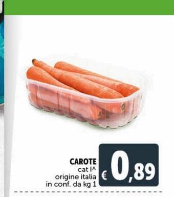 Deco Market Carote cat i origine italia in conf da kg 1 offerta