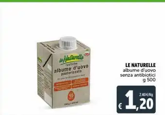 Le naturelle albume d''uova senza antibiotici g 500