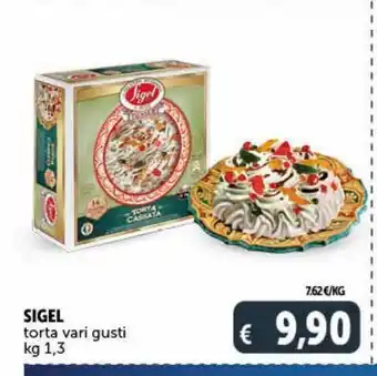 Sigel torta vari gusti kg 1.3