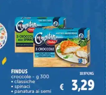 Findus croccole g 300 classiche / spinaci / panatura ai semi