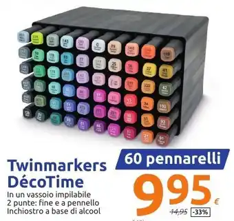 Action Twinmarkers DécoTime 60 pennarelli offerta