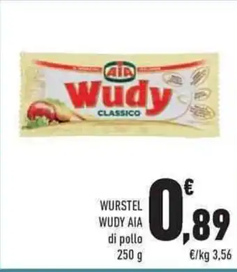 Conad AIA Wudy Wurstel di pollo 250 g offerta