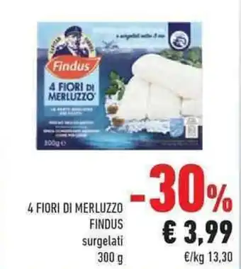 Conad Findus 4 Fiori Di Merluzzo surgelati 300 g offerta