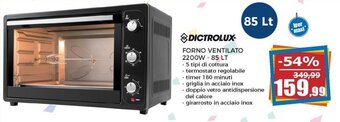 Happy Casa Dictrolux Forno Ventilato 2200W - 85 lt offerta