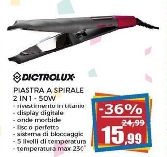 Dictrolux Piastra a Spirale 2 in 1 - 50W