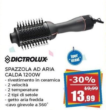 Happy Casa Dictrolux Spazzola Ad Aria Calda 1200W offerta