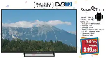 Happy Casa Smart Tech Smart TV 4K UHD 43" offerta