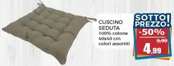 Cuscino Seduta 100% cotone 40x40 cm