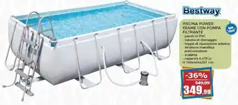 Happy Casa Bestway Piscina Power Frame con Pompa Filtrante H 100x404x201 cm offerta