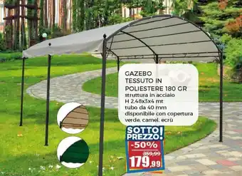 Happy Casa Gazebo Tessuto in Poliestere 180 gr H 2,48x3x4 mt offerta