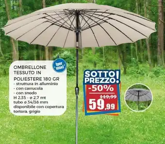 Happy Casa Ombrellone Tessuto in Poliestere 180 gr offerta