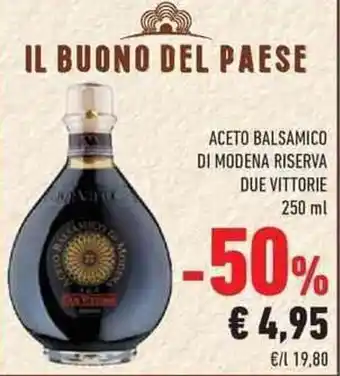 Conad Due Vittorie Aceto Balsamico Di Modena Riserva 250 ml offerta