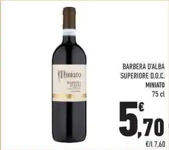 Miniato Barbera D'Alba Superiore D.O.C. 75 cl