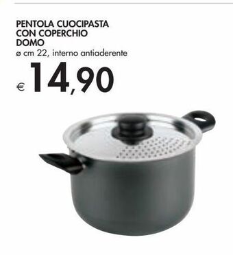 Pentola cuocipasta con coperchio domo