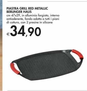 Bennet Piastra grill red metallic berlinger haus offerta