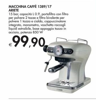 Bennet Macchina caffè 1389/17 ariete offerta