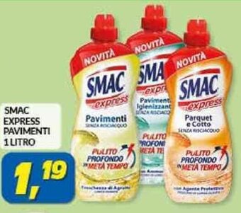 Risparmio Casa Smac Express Pavimenti 1 Litro offerta