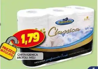 Risparmio Casa Carta Igienica 6Rotoli 3Veli offerta