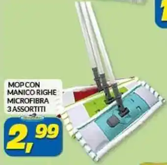 Risparmio Casa Mop Con Manico Righe Microfibra 3 Assortiti offerta
