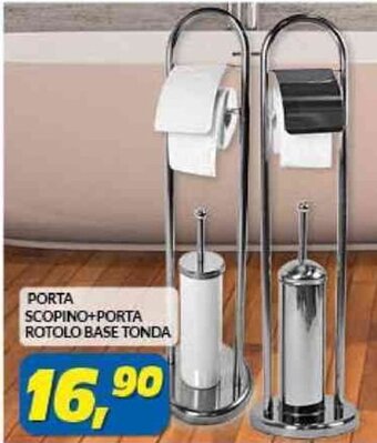Risparmio Casa Porta Scopino+Porta Rotolo Base Tonda offerta