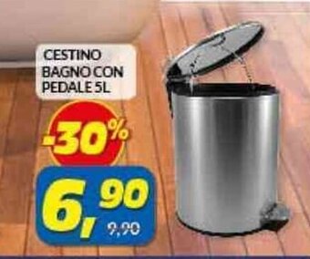 Risparmio Casa Cestino Bagno Con Pedale 5L offerta