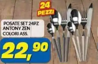 Risparmio Casa Posate Set 24Pz Antony Zen Colori ass. offerta
