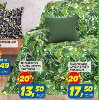 Risparmio Casa Telo Arredo Loneta 2 Posto 1240x280cm offerta