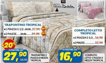 Completo Letto 1 Piazza E Mezza Tropical