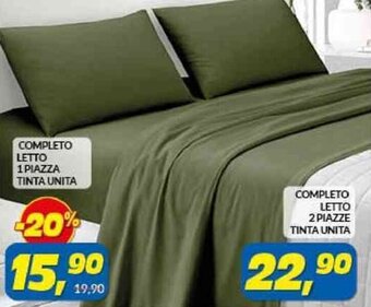 Risparmio Casa Completo Letto 1 Piazza Tinta Unita offerta