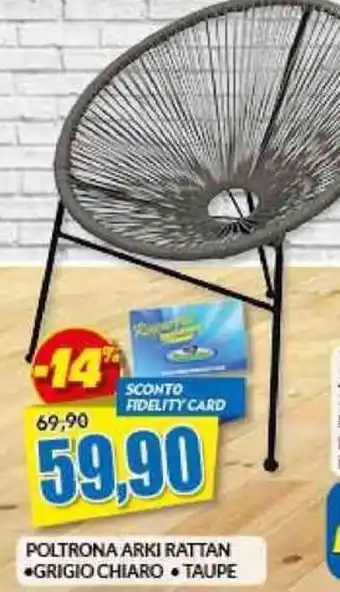 Risparmio Casa Poltrona Arki Rattan offerta