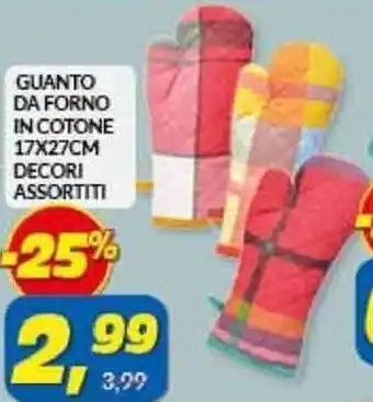 Risparmio Casa Guanto Da Forno In Cotone Decori Assortiti 17x27cm offerta