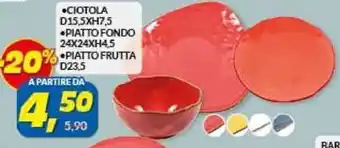 Piatto Fondo 24x24xH4,5