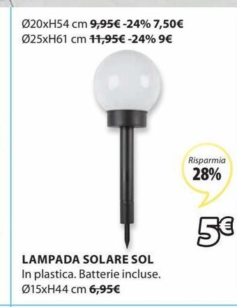 JYSK Lampada solare offerta
