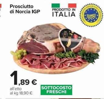 Carrefour Market Prosciutto di norcia igp offerta