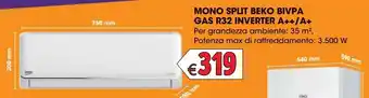 Mono split beko bivpa gas r32 inverter a++/a+