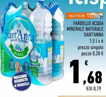 Conad Fardello acqua minerale naturale sant'anna offerta