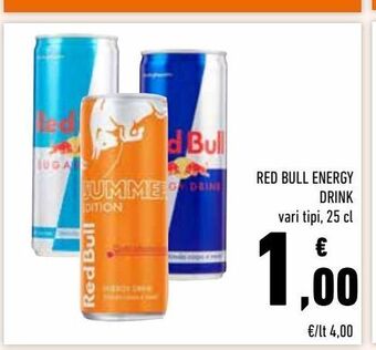 Conad Red bull energy drink offerta