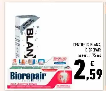 Conad Dentifrici biorepair blanx, biorepair offerta