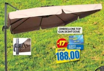 Risparmio Casa Ombrellone Top Gun 3x3Mt Dove offerta