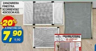 Risparmio Casa Zanzariera Finestra Scorrevole 40x50cm Ass. offerta