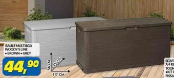 Risparmio Casa Baule Multibox Woody's Line Brown/Grey offerta