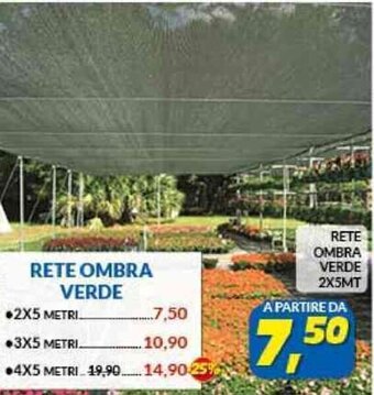 Risparmio Casa Rete Ombra Verde 2x5Mt offerta