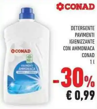 Conad Conad Detergente Pavimenti Igienizzante con Ammoniaca 1 l offerta