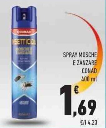 Conad Conad Spray Mosche e Zanzare 400 ml offerta
