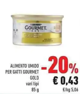 Conad Gourmet Gold Alimento Umido per Gatti Gourmet 85 g offerta