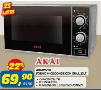 Risparmio Casa Akai AKMW230 Forno Microonde Con Grill 23Lt offerta